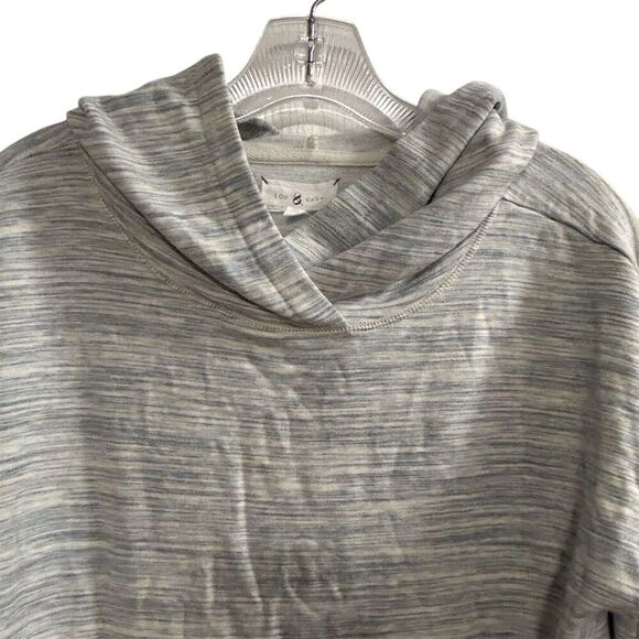 Lou & Grey Women's Gray Hoodie Jacket Size M Casual Fall - Picture 9 of 14